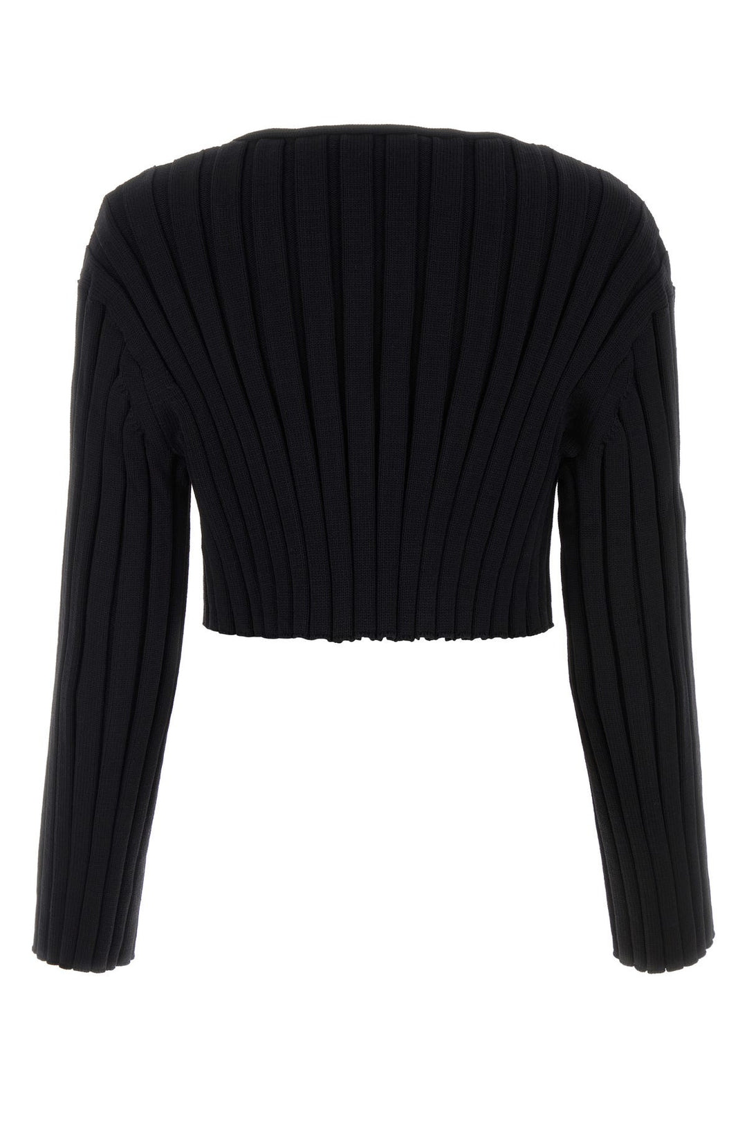 Black stretch nylon sweater