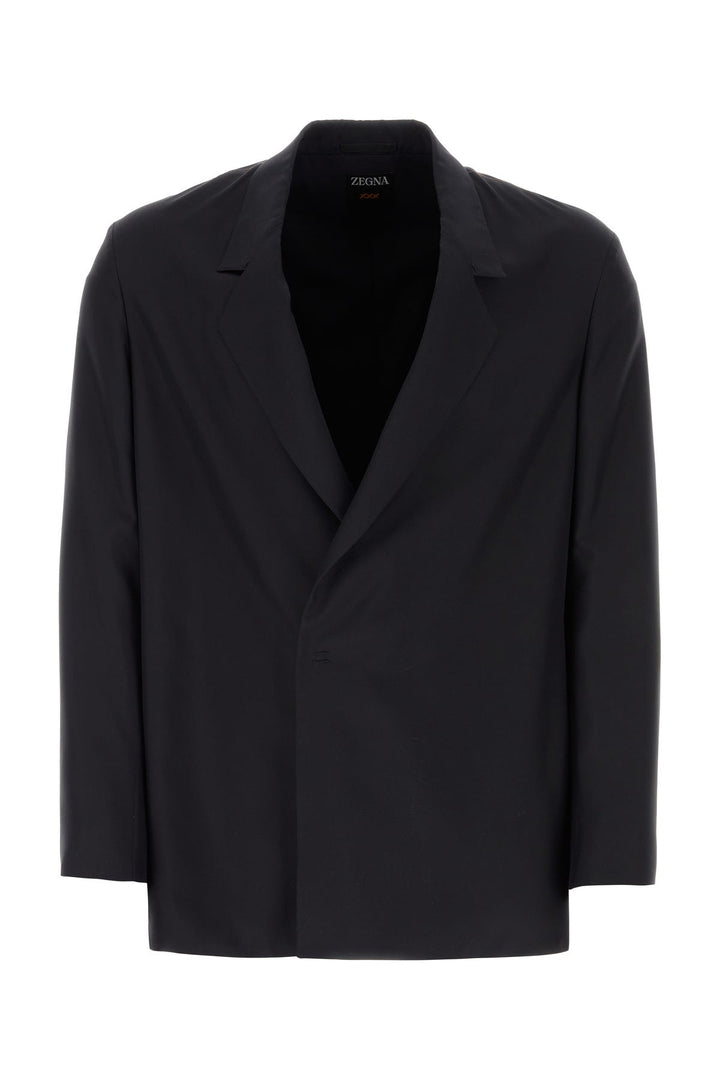 Black silk blazer