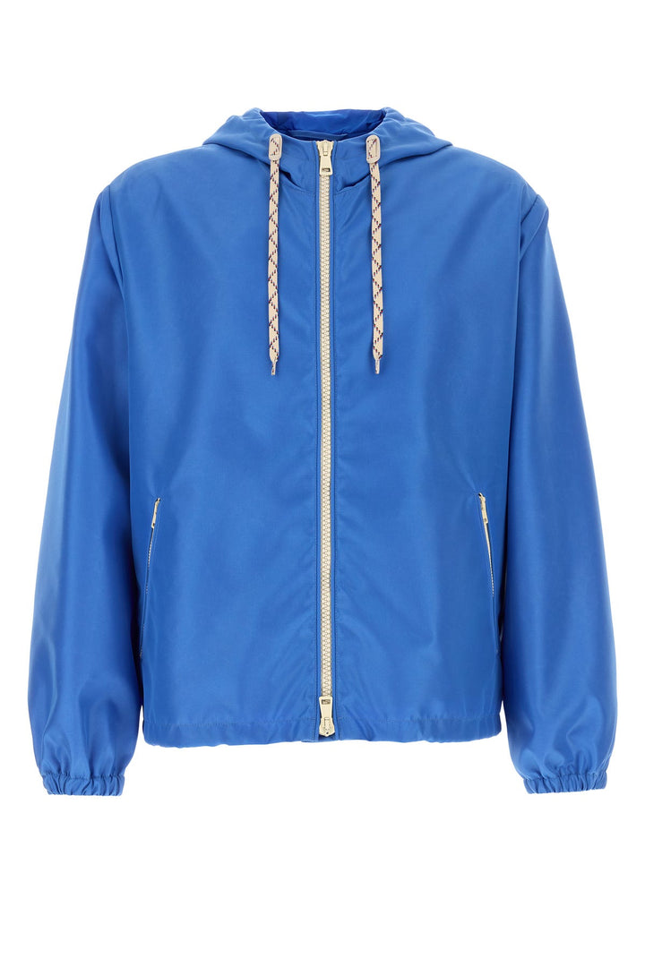 Blue nylon jacket