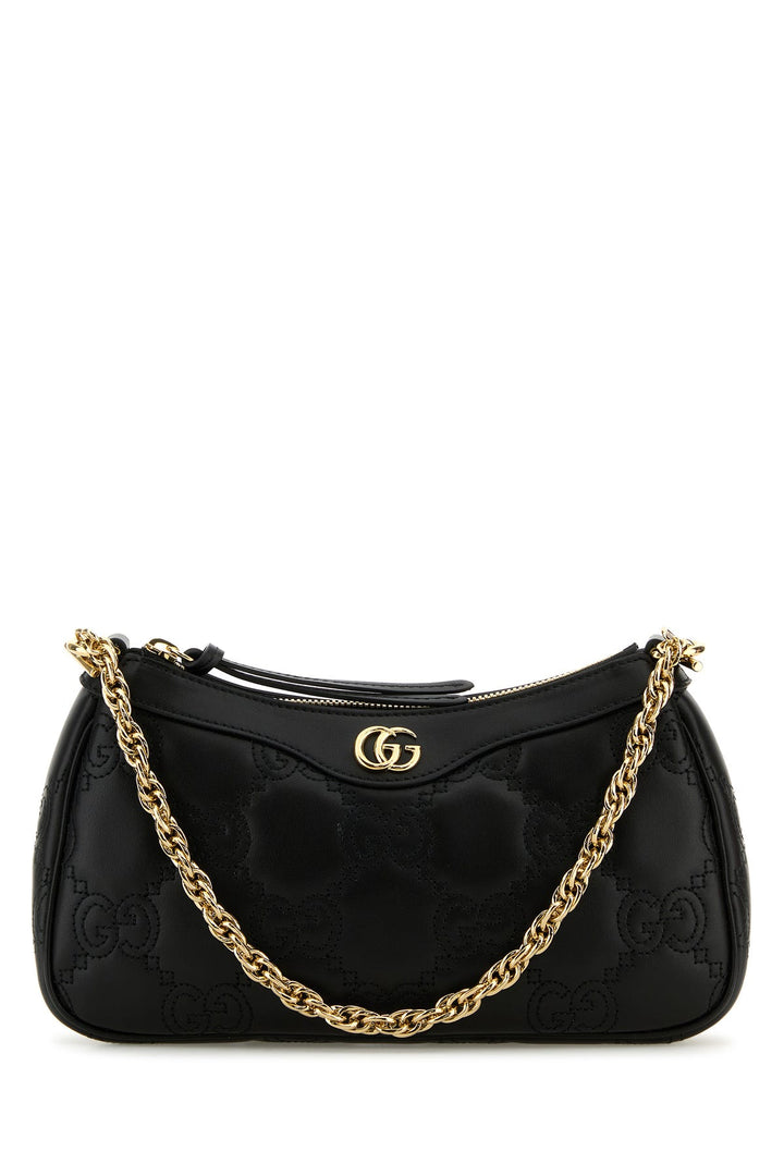 Black leather Lion GG handbag