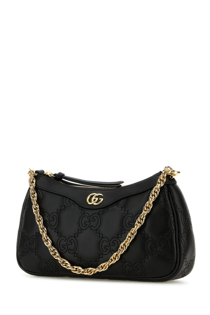 Black leather Lion GG handbag