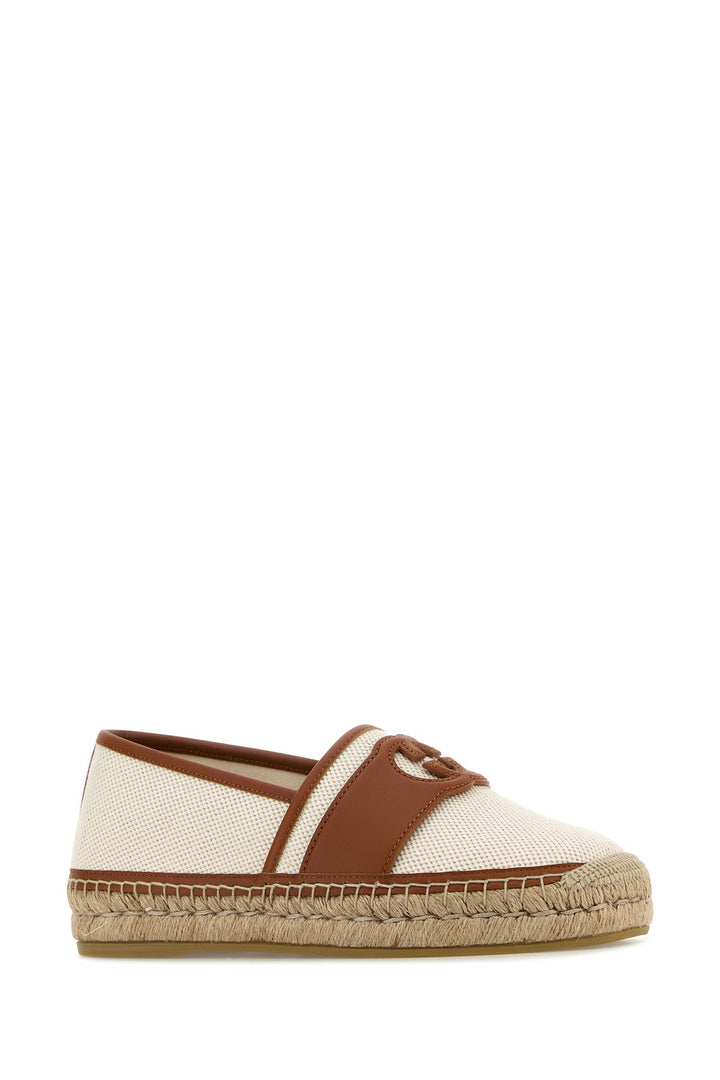 Ivory canvas espadrilles