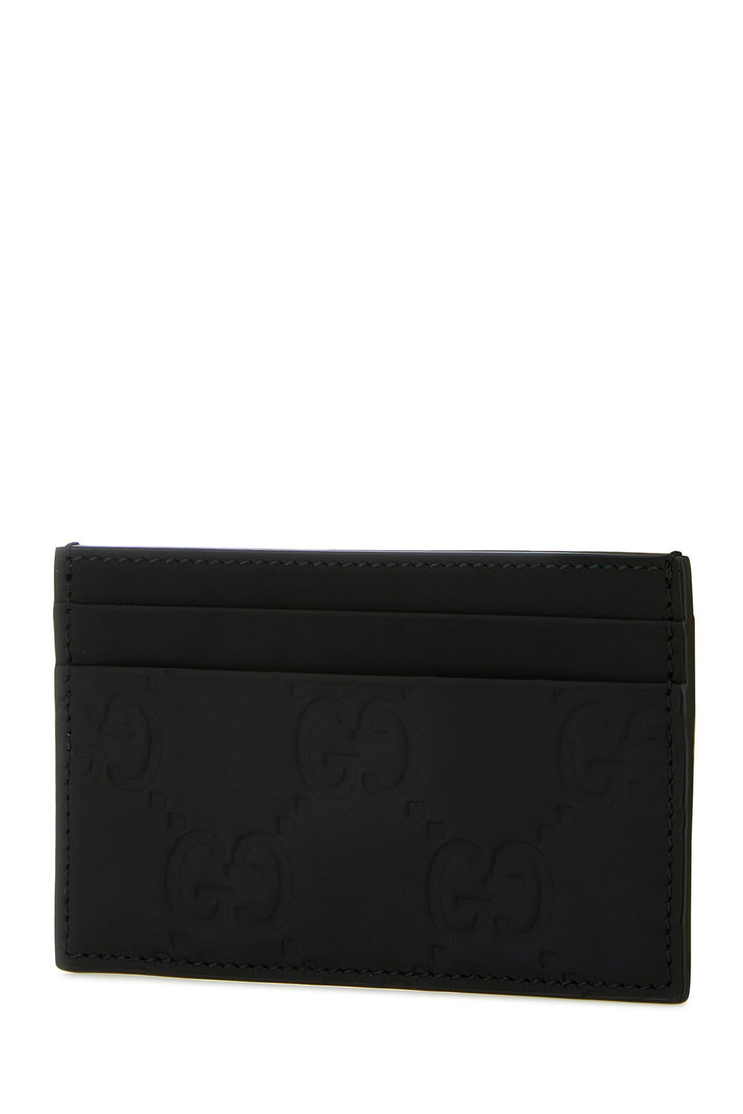 Black leather card holder