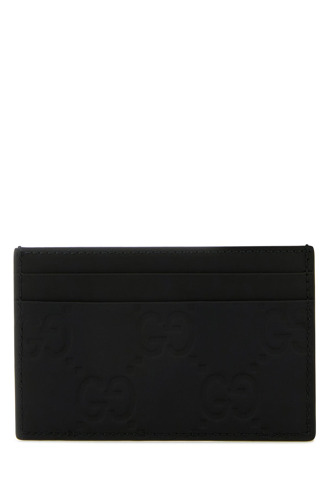 Black leather card holder