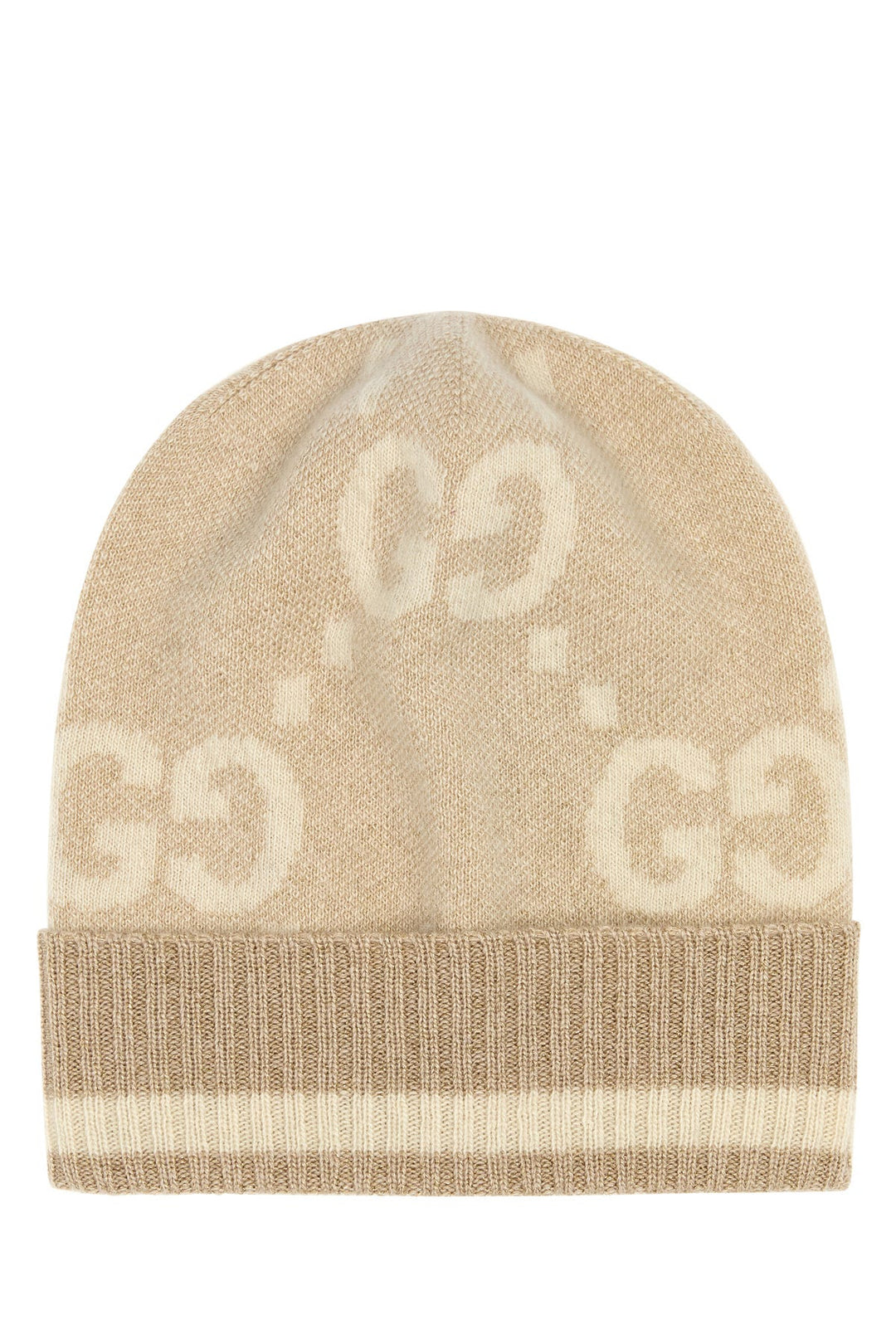 Embroidered cashmere blend beanie hat