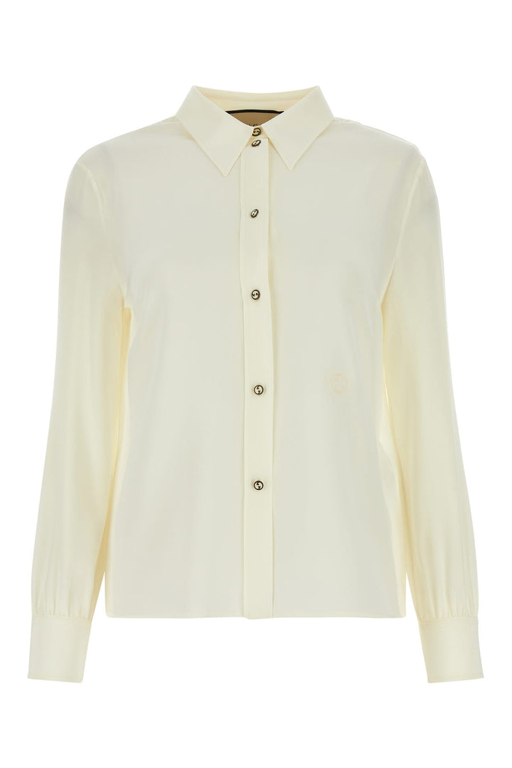 Ivory crepe shirt