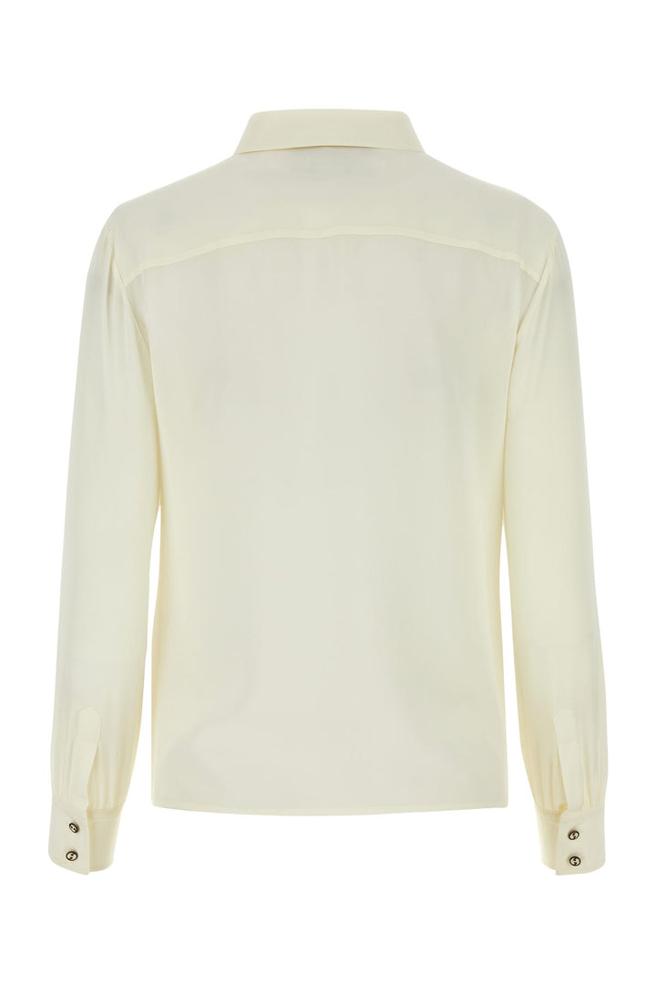 Ivory crepe shirt