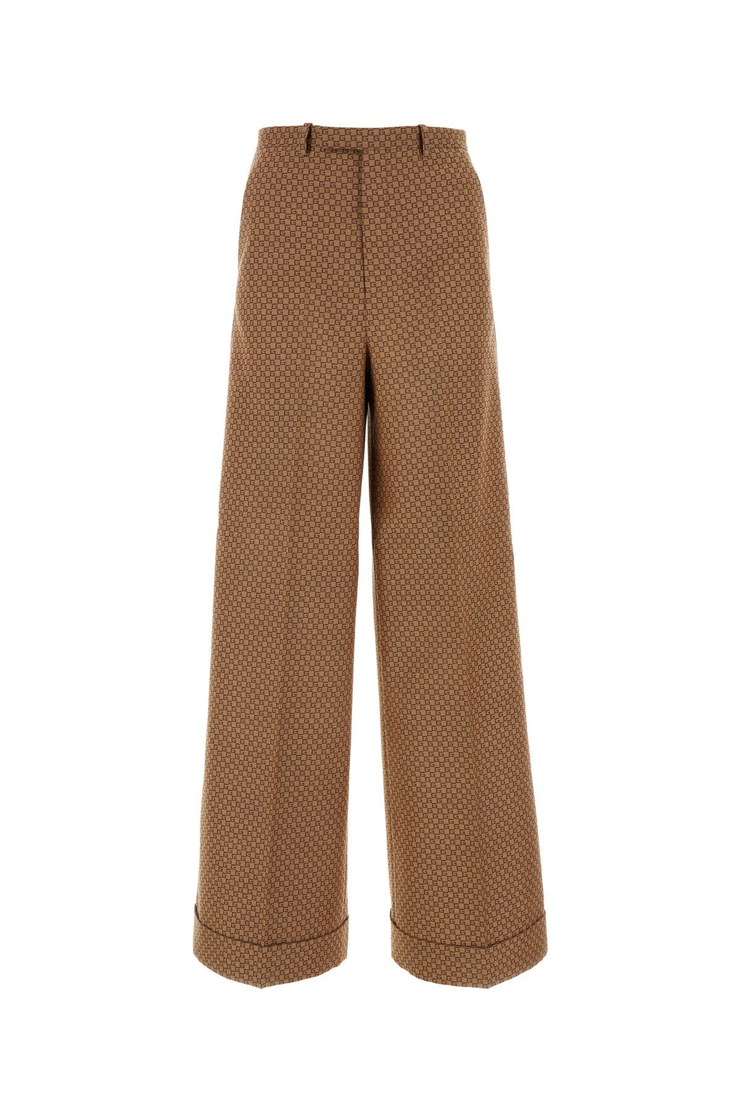 Embroidered polyester blend pant