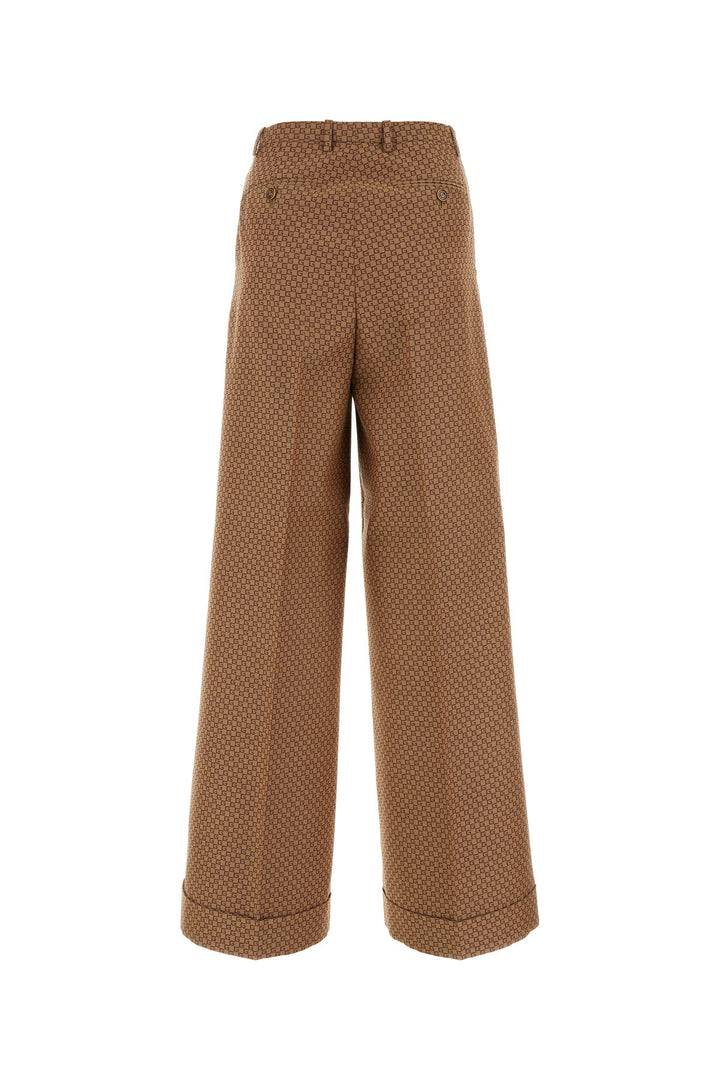 Embroidered polyester blend pant