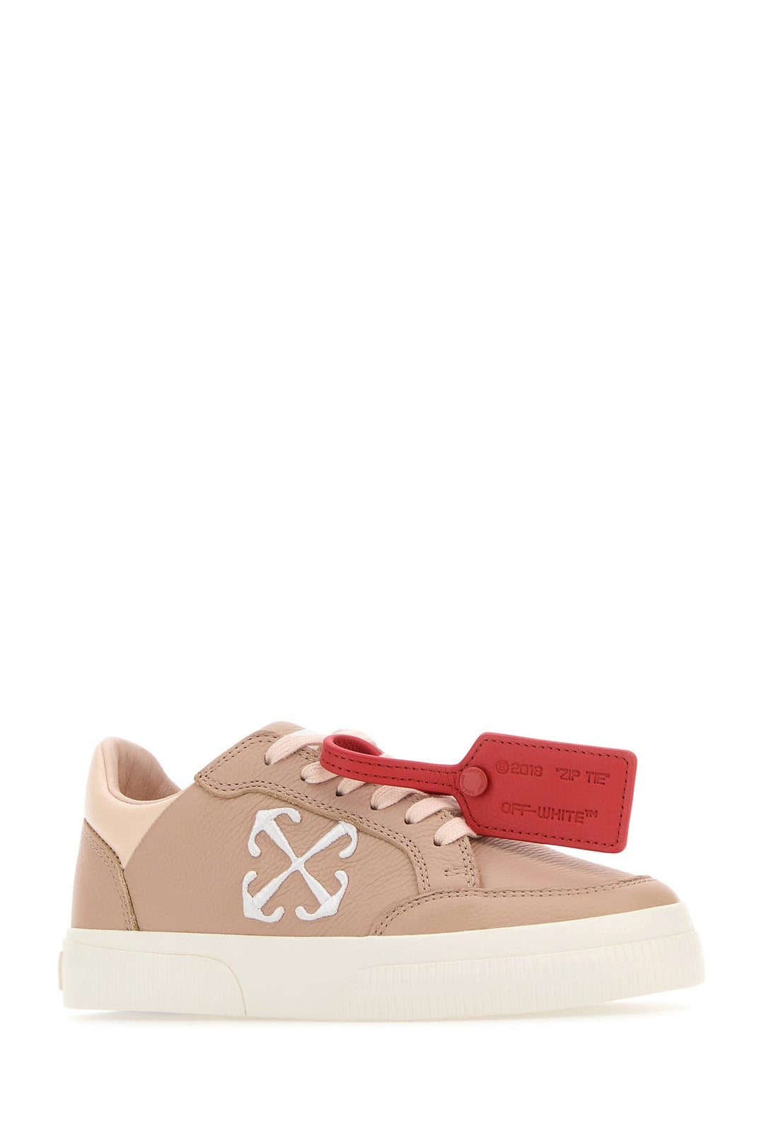 Powder pink leather New Low Vulcanized sneakers