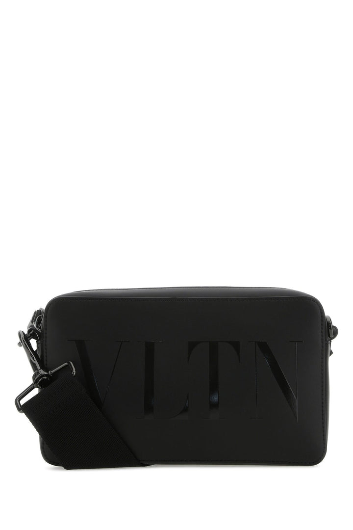 Black leather VLTN crossbody bag