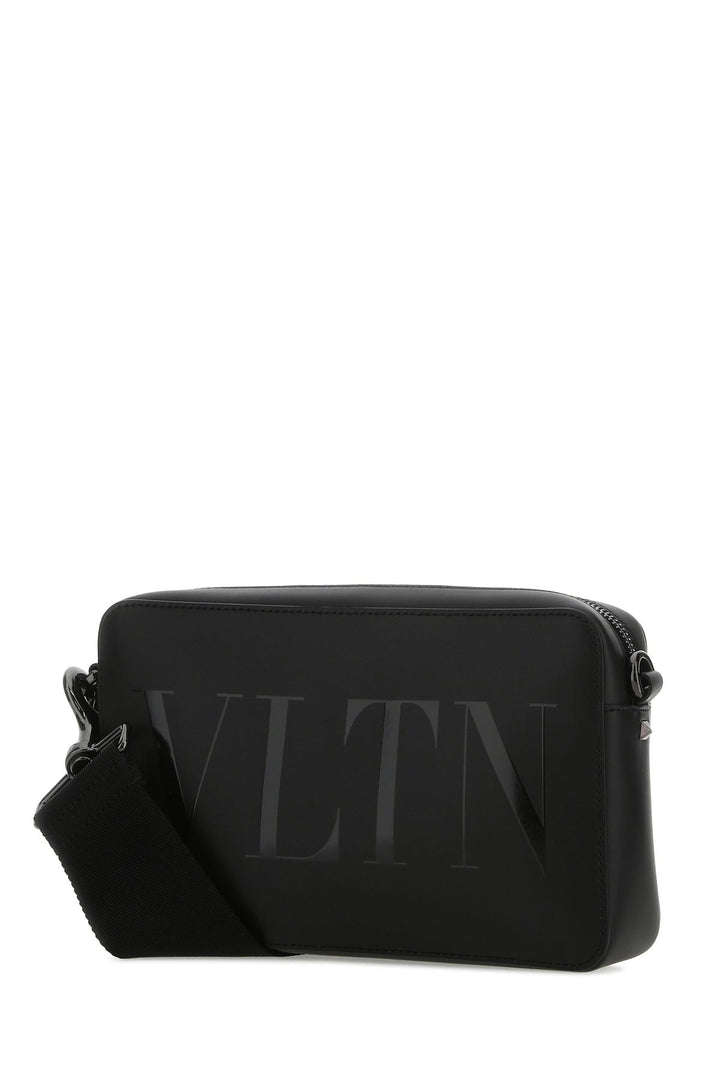 Black leather VLTN crossbody bag