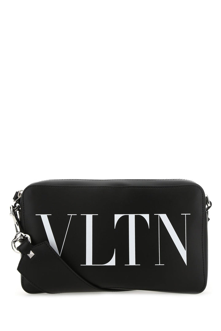 Black leather VLTN crossbody bag