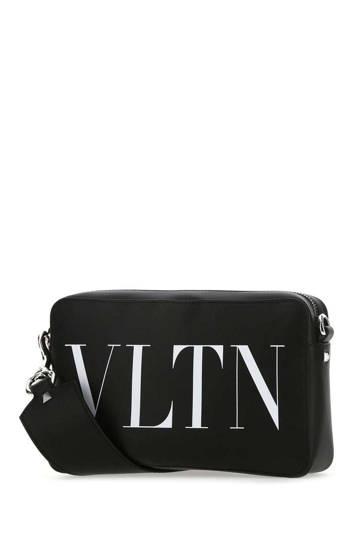 Black leather VLTN crossbody bag