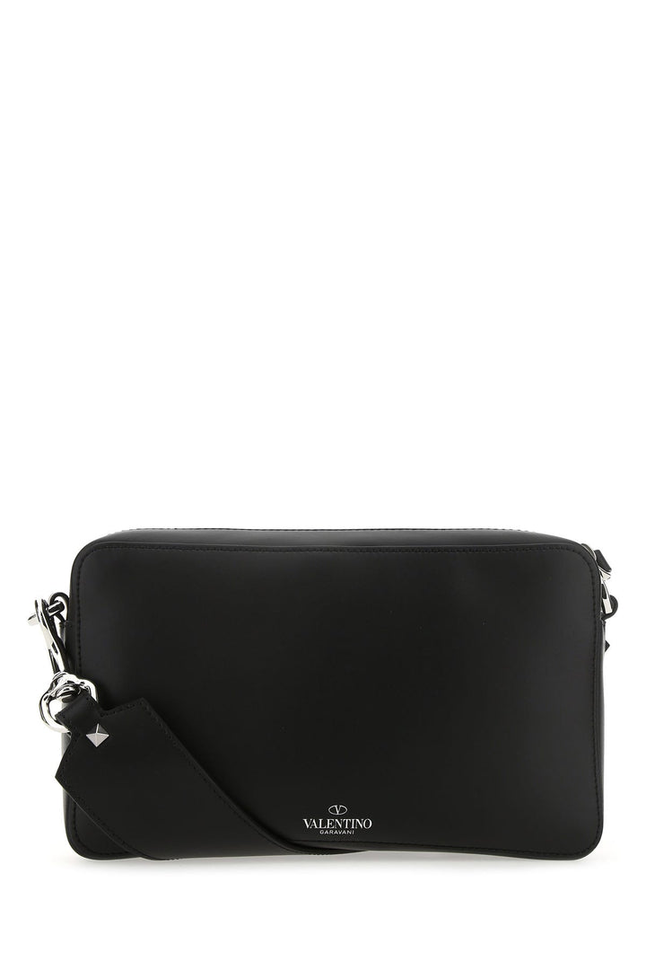 Black leather VLTN crossbody bag