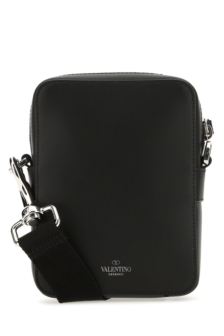 Black leather crossbody bag