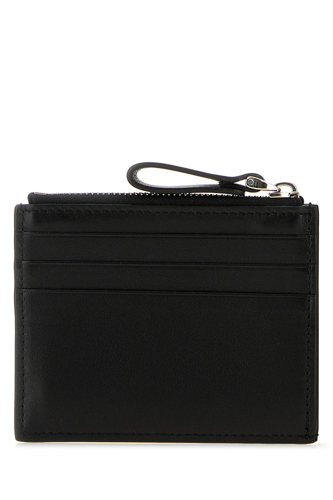 Black leather card holder