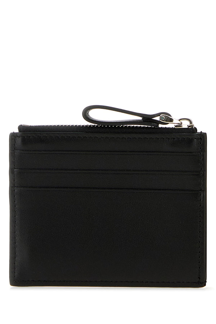 Black leather card holder