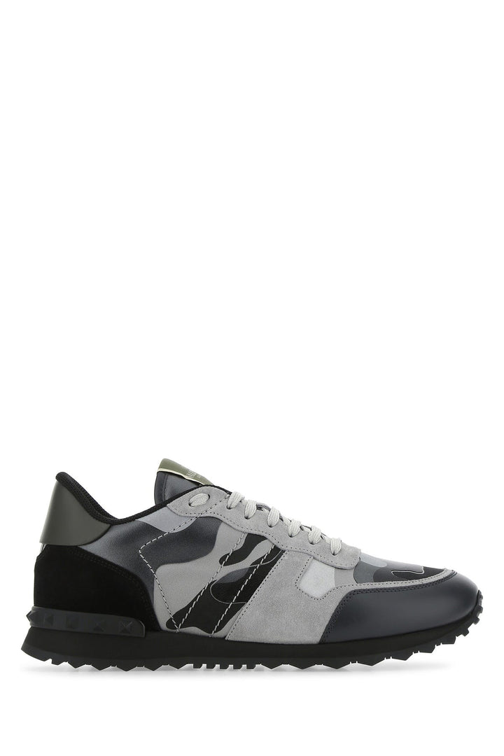 Multicolor fabric and nappa leather Rockrunner Camouflage sneakers