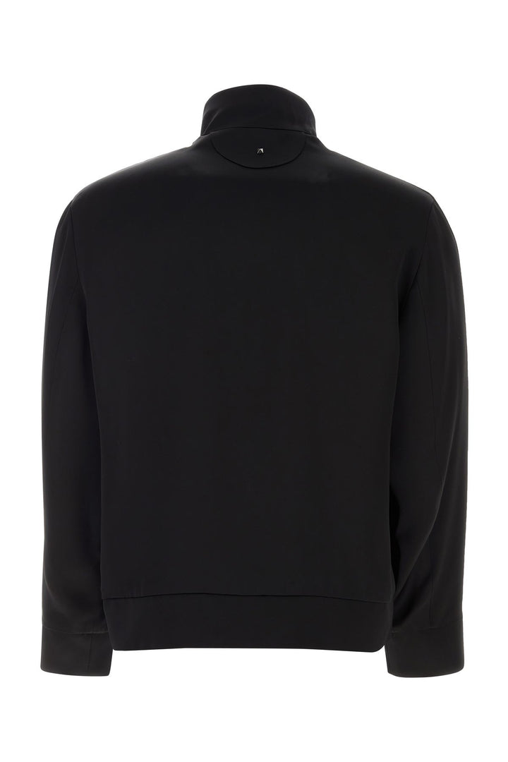 Black satin sweatshirt