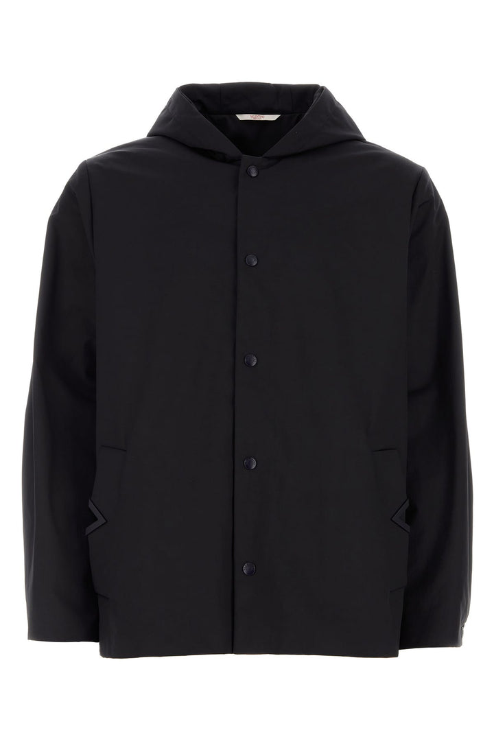 Black stretch polyester jacket