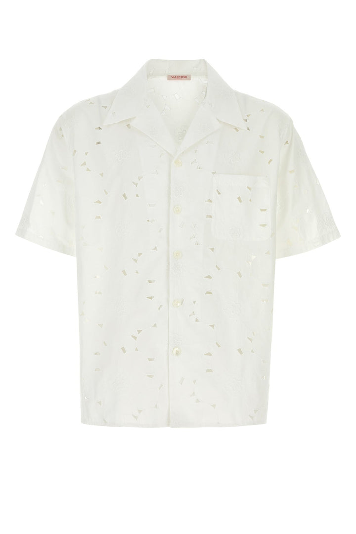 White cotton blend shirt