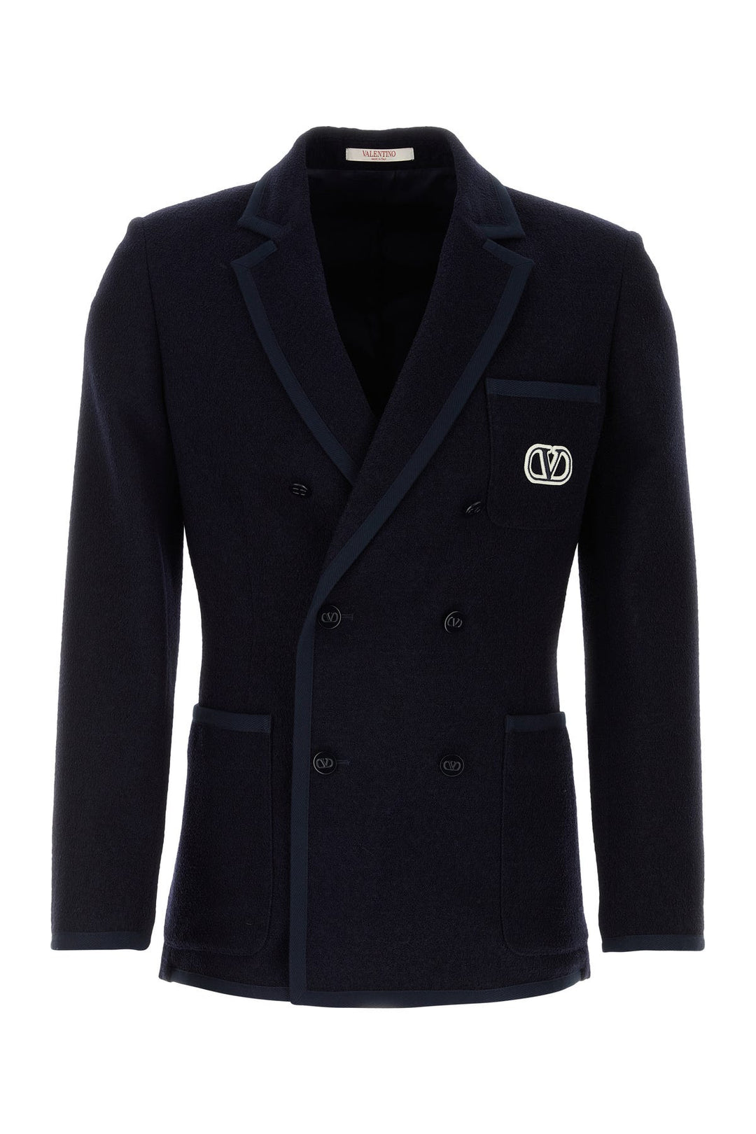 Midnight blue wool blend blazer