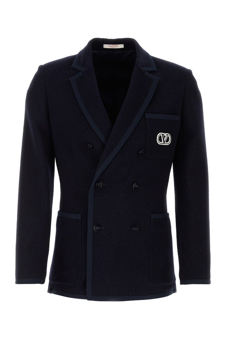 Midnight blue wool blend blazer