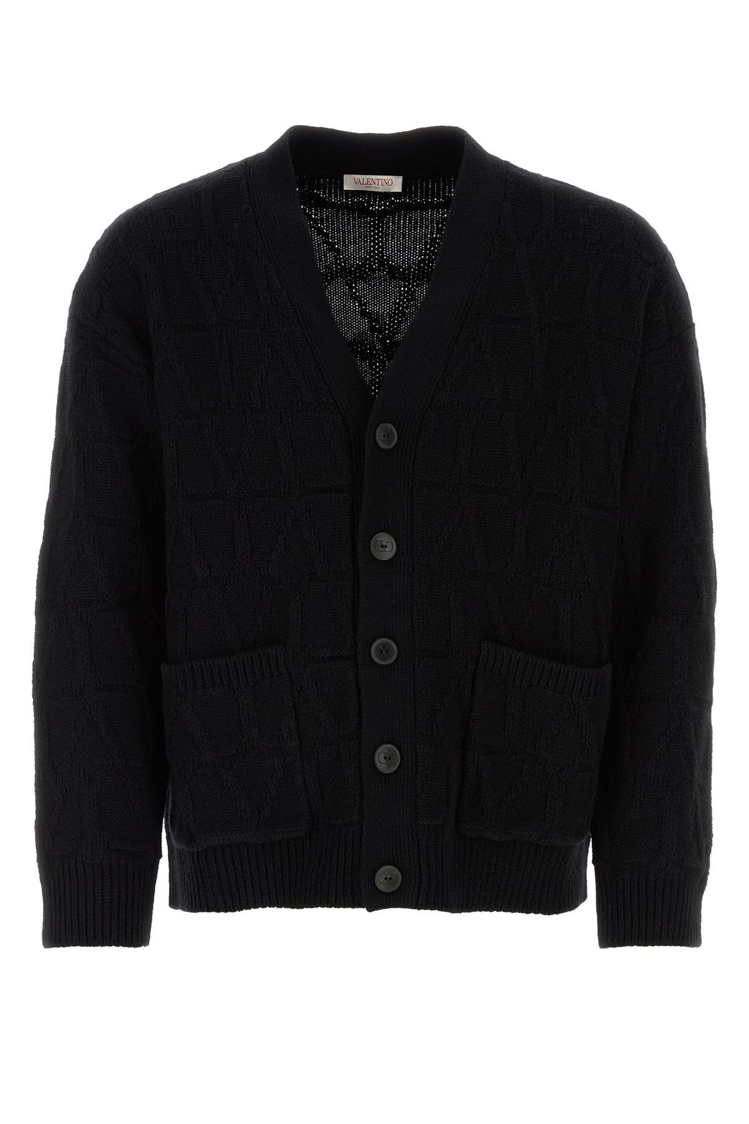 Black wool cardigan