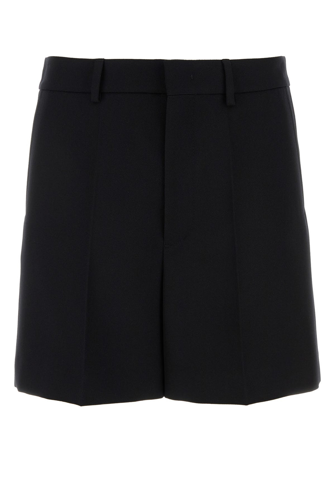 Black wool bermuda shorts