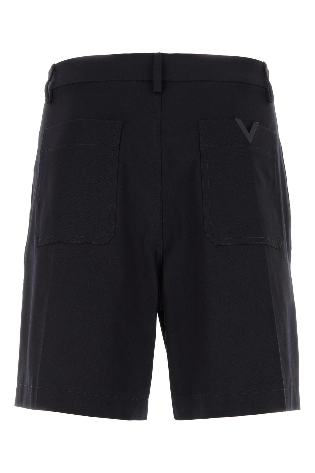 Midnight blue stretch cotton bermuda shorts