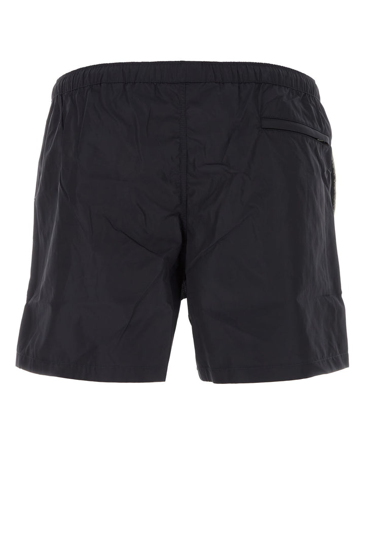 Midnight blue nylon swimming shorts