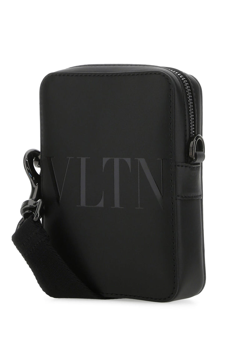 Black leather VLTN crossbody bag