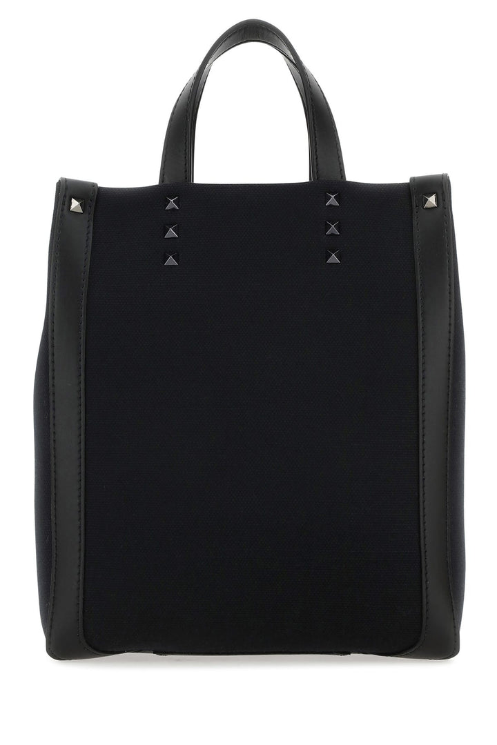 Black canvas mini VLTN Ecolab shopping bag