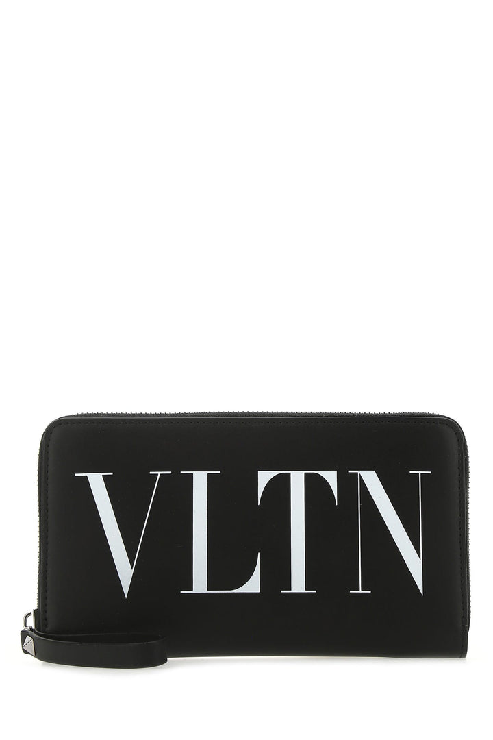 Black leather VLTN wallet