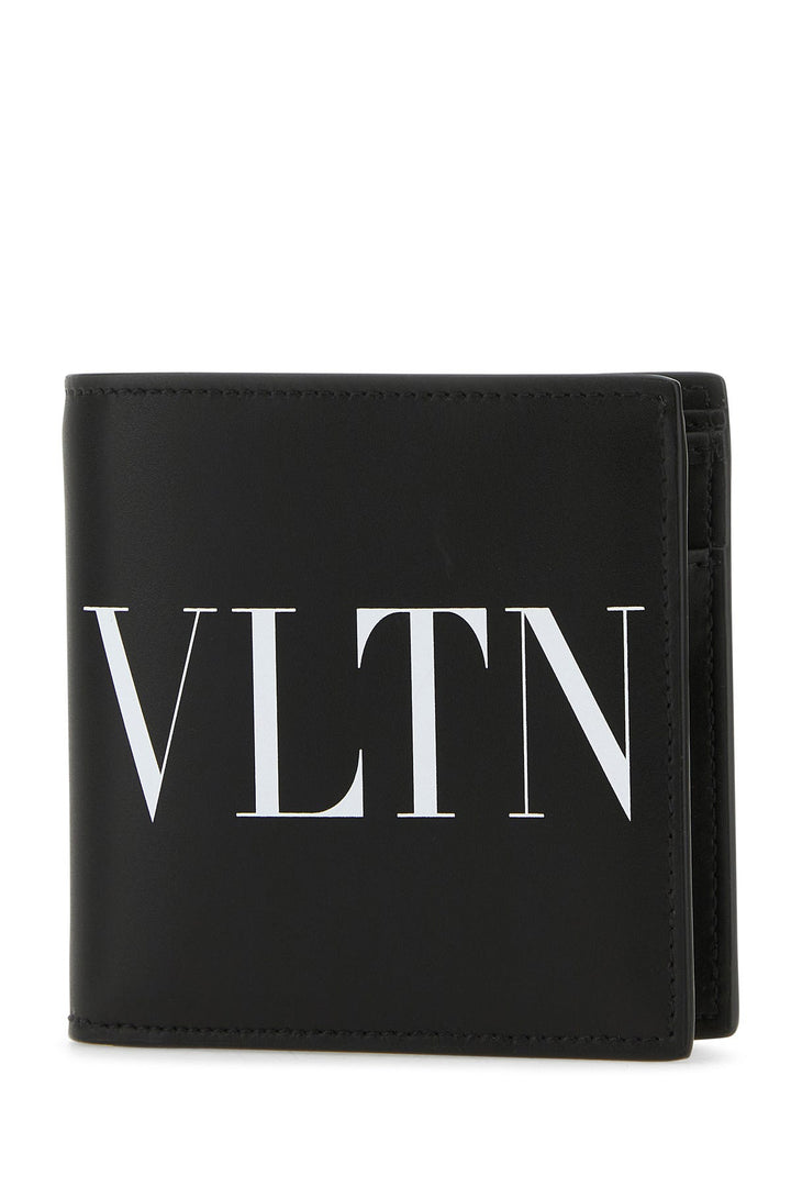 Black leather VLTN wallet