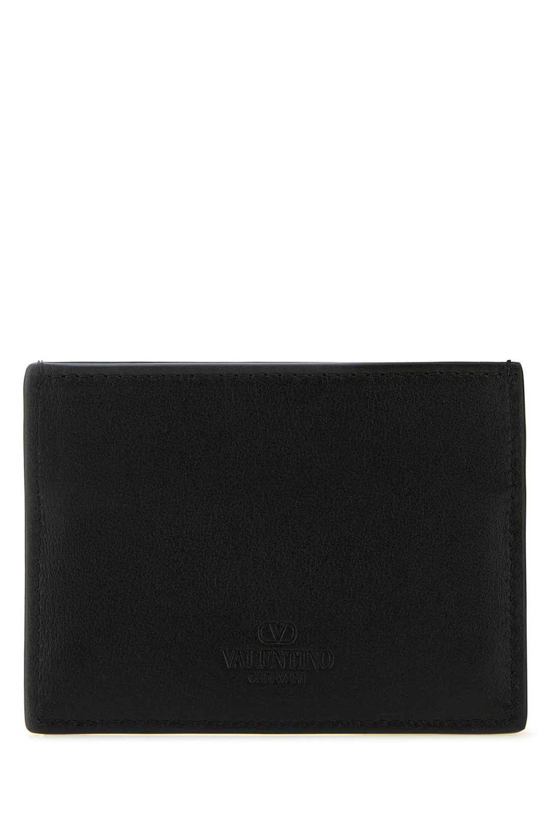 Black leather Rockstud card holder