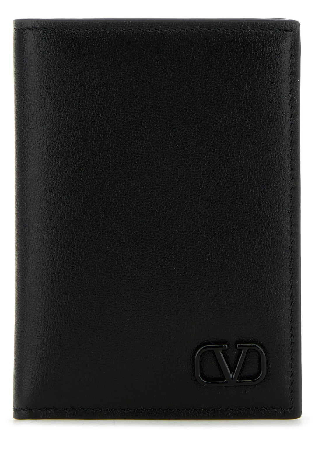 Black leather VLogo wallet