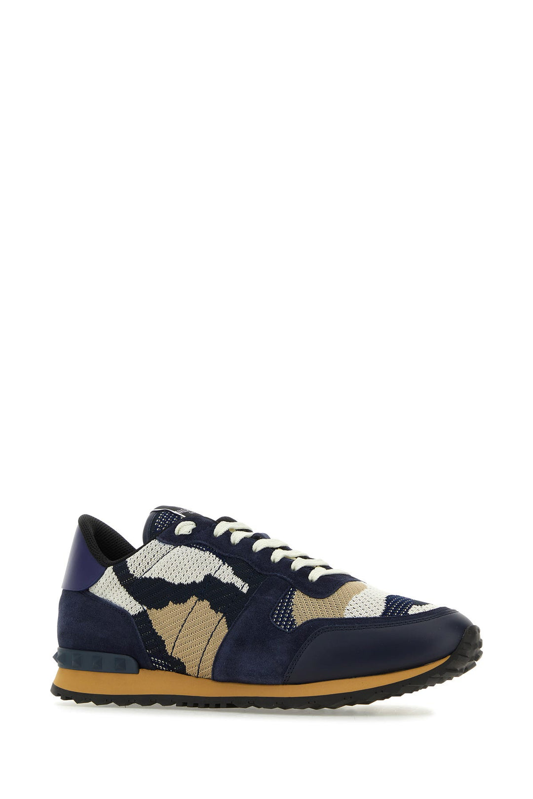 Multicolor fabric and leather Rockrunner Camouflage sneakers