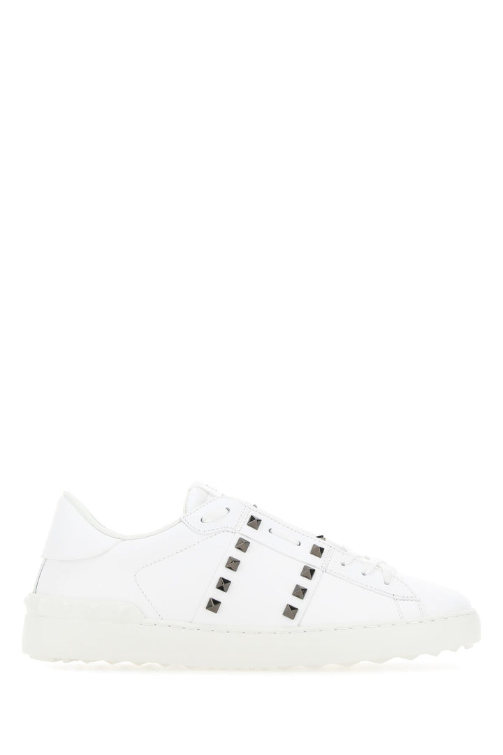 White leather Rockstud Untitled sneakers