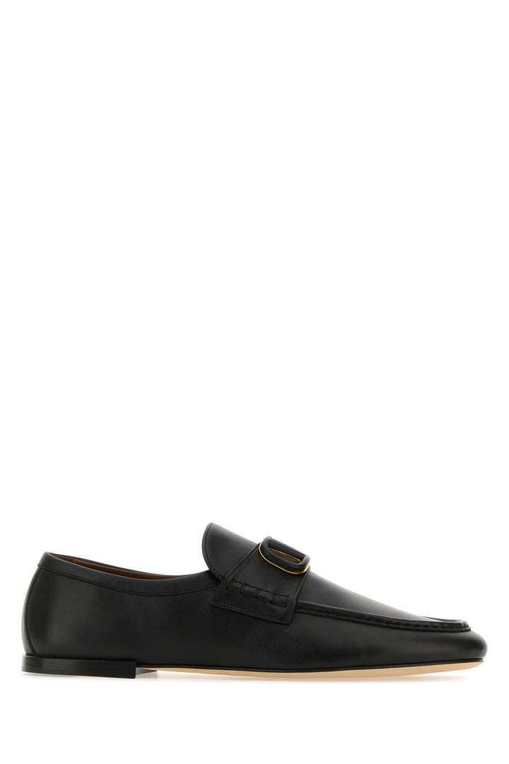 Black nappa leather VLogo loafers