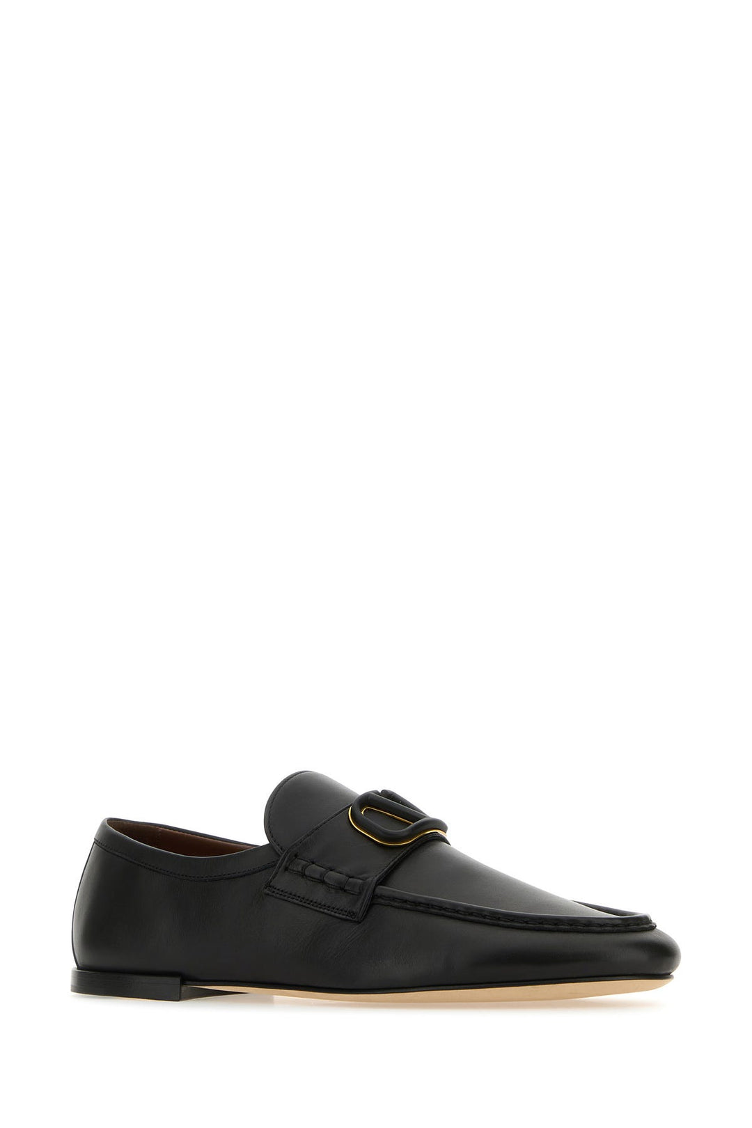 Black nappa leather VLogo loafers