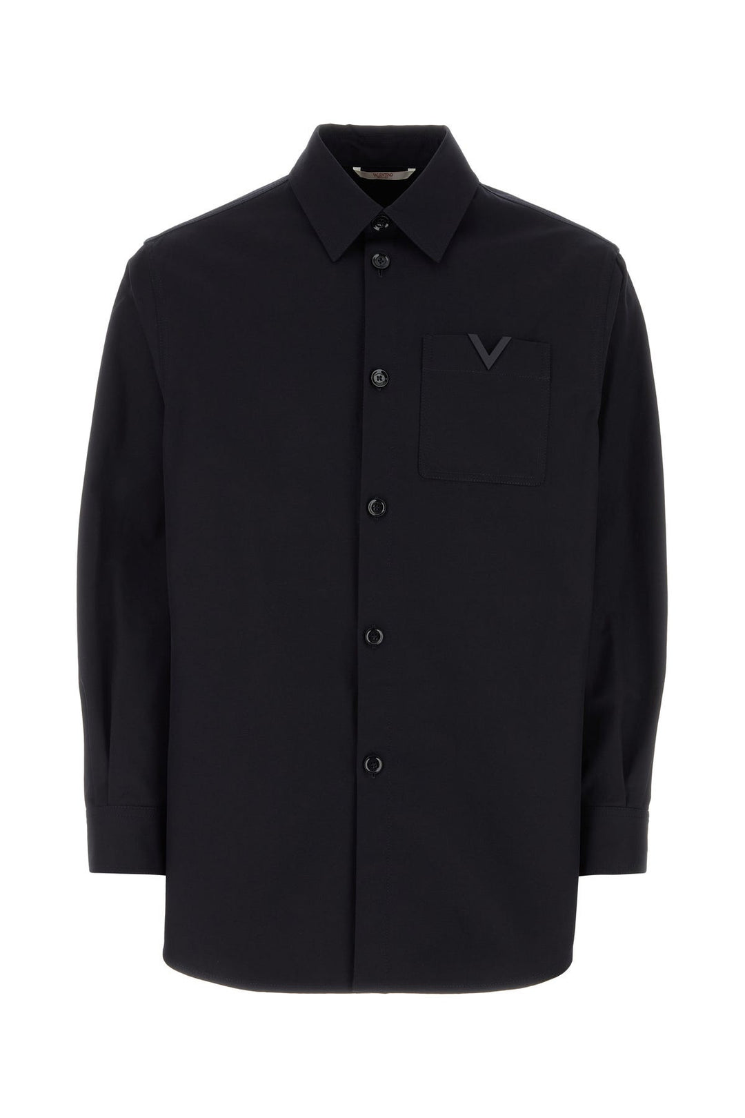 Midnight blue stretch cotton shirt