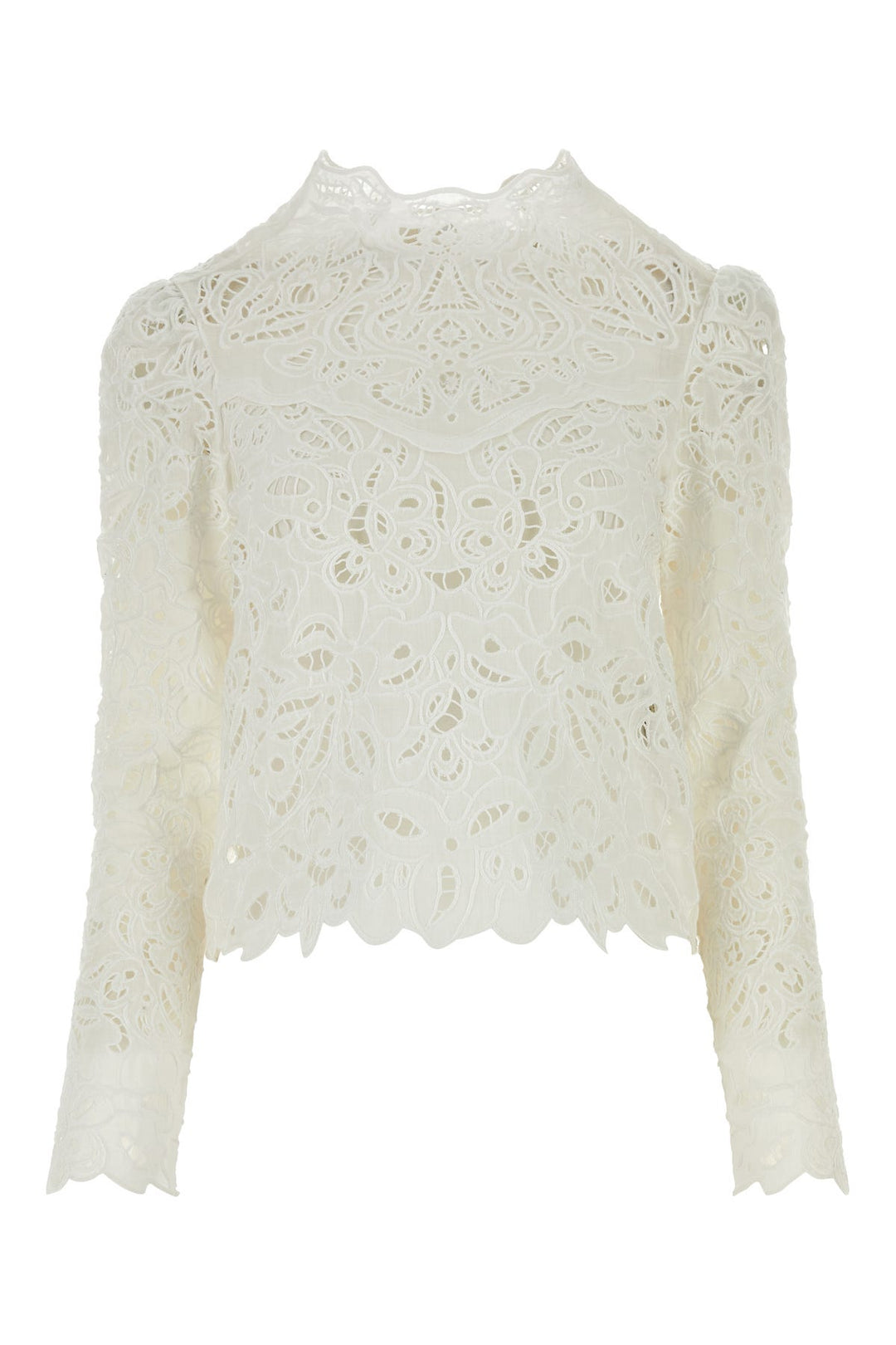 White lace Delphi top