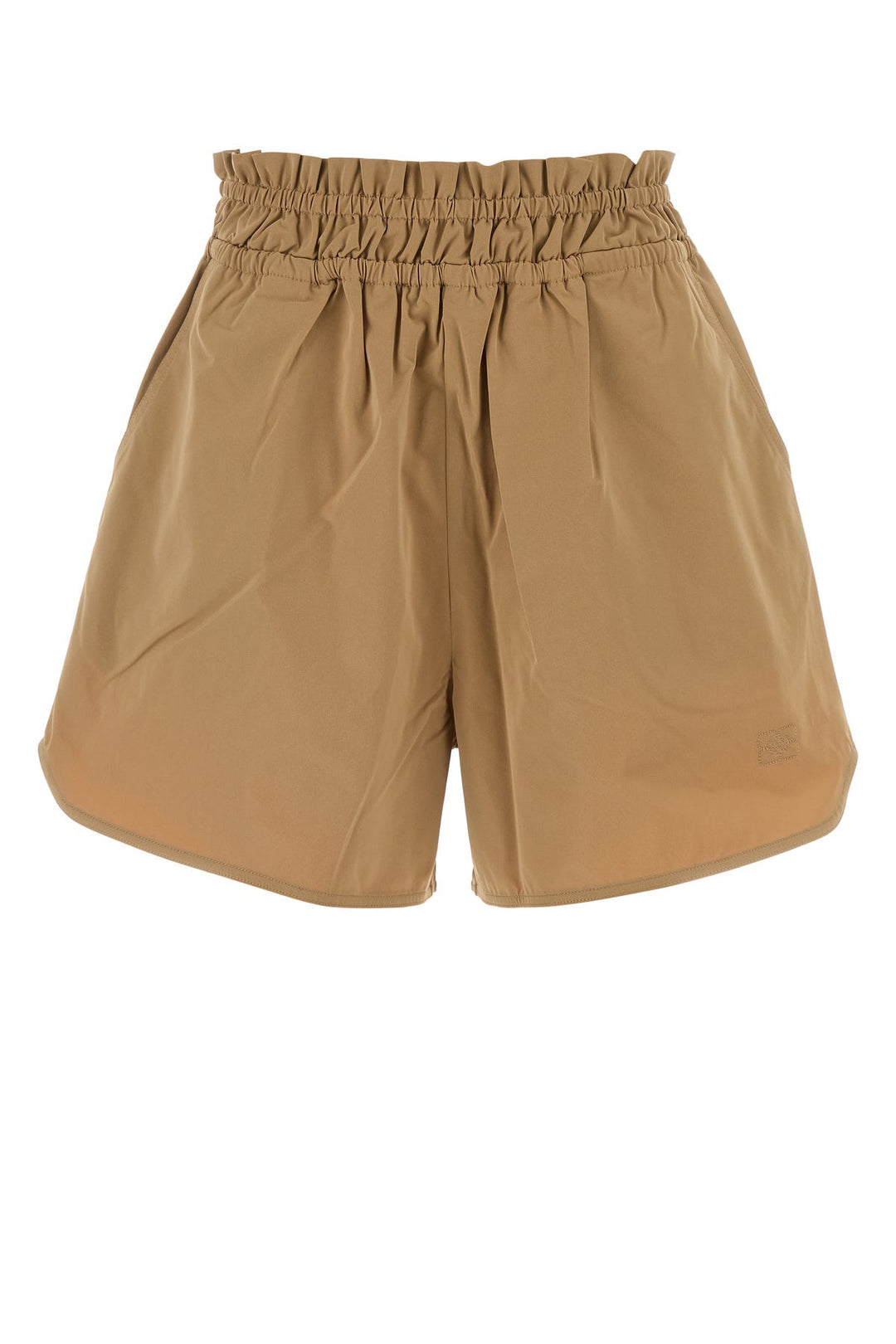 Camel polyester shorts