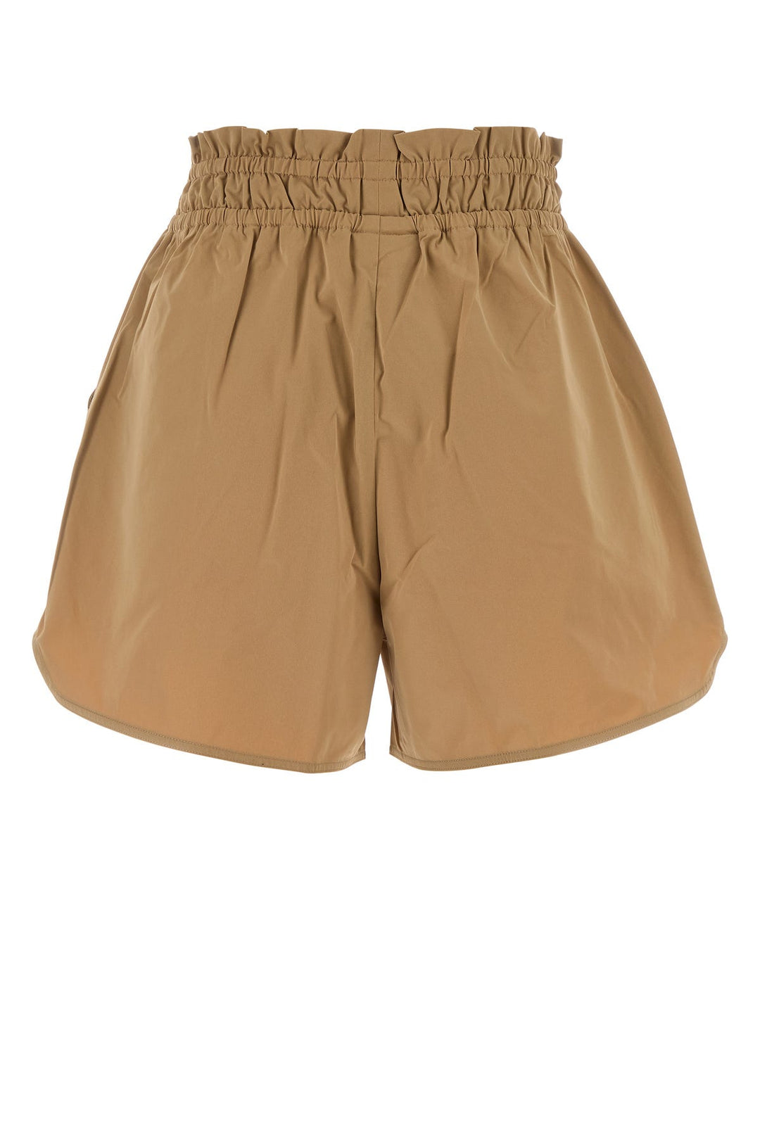 Camel polyester shorts