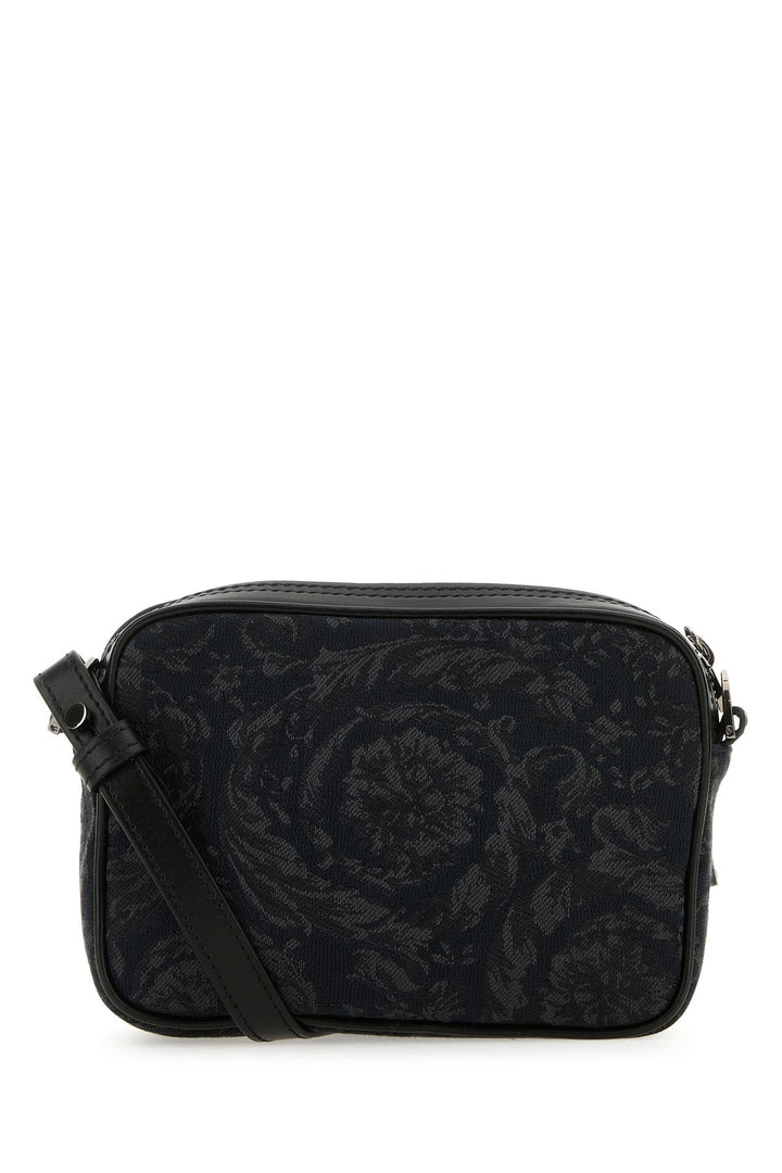 Embroidered fabric Athena crossbody bag