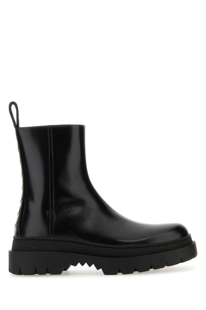 Black leather Highway ankle boots