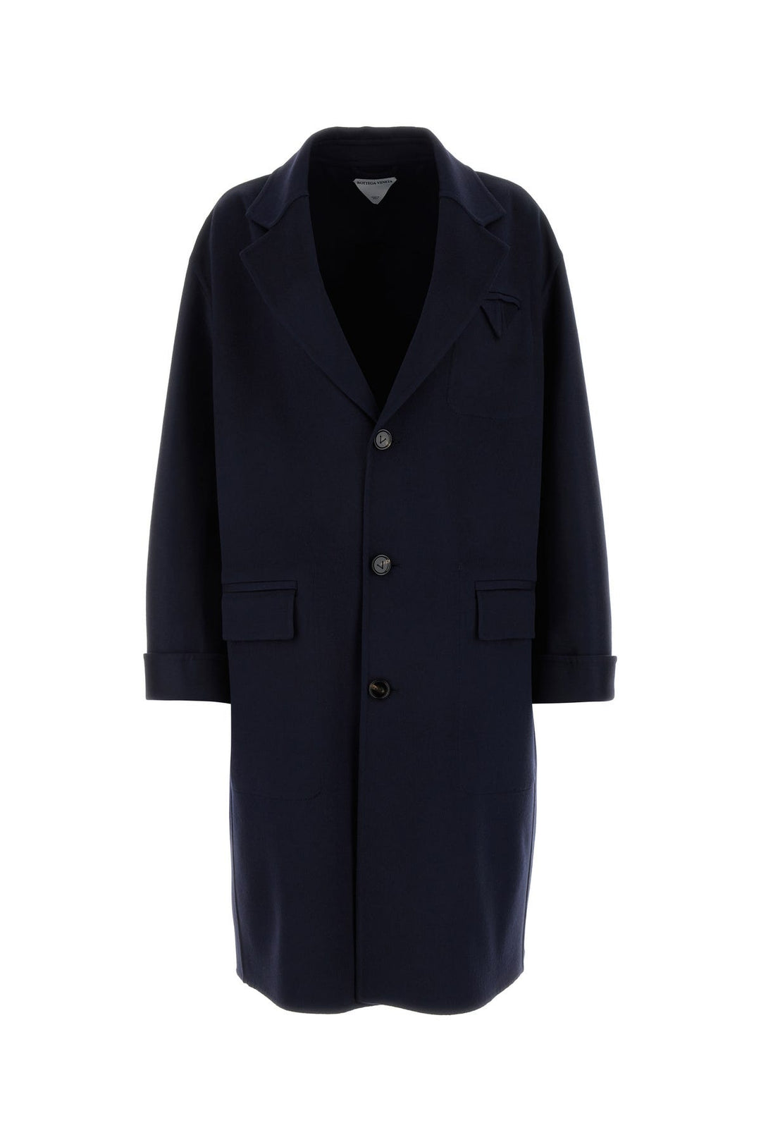 Navy blue wool blend coat