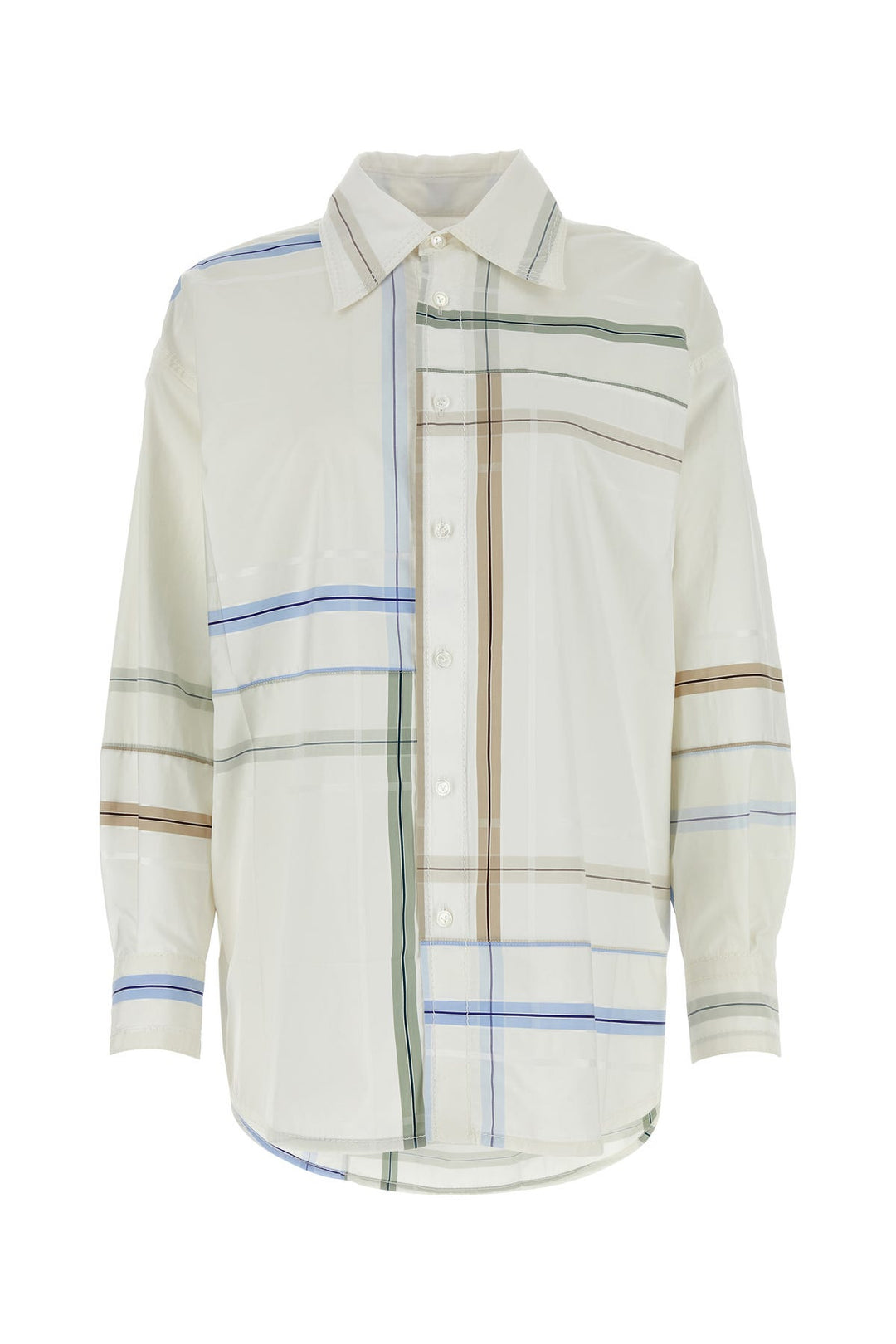 Embroidered poplin shirt